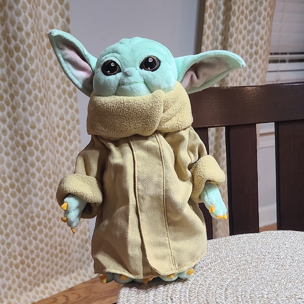 Disney Star Wars Official Baby Yoda Grogu Green and Brown Plush
